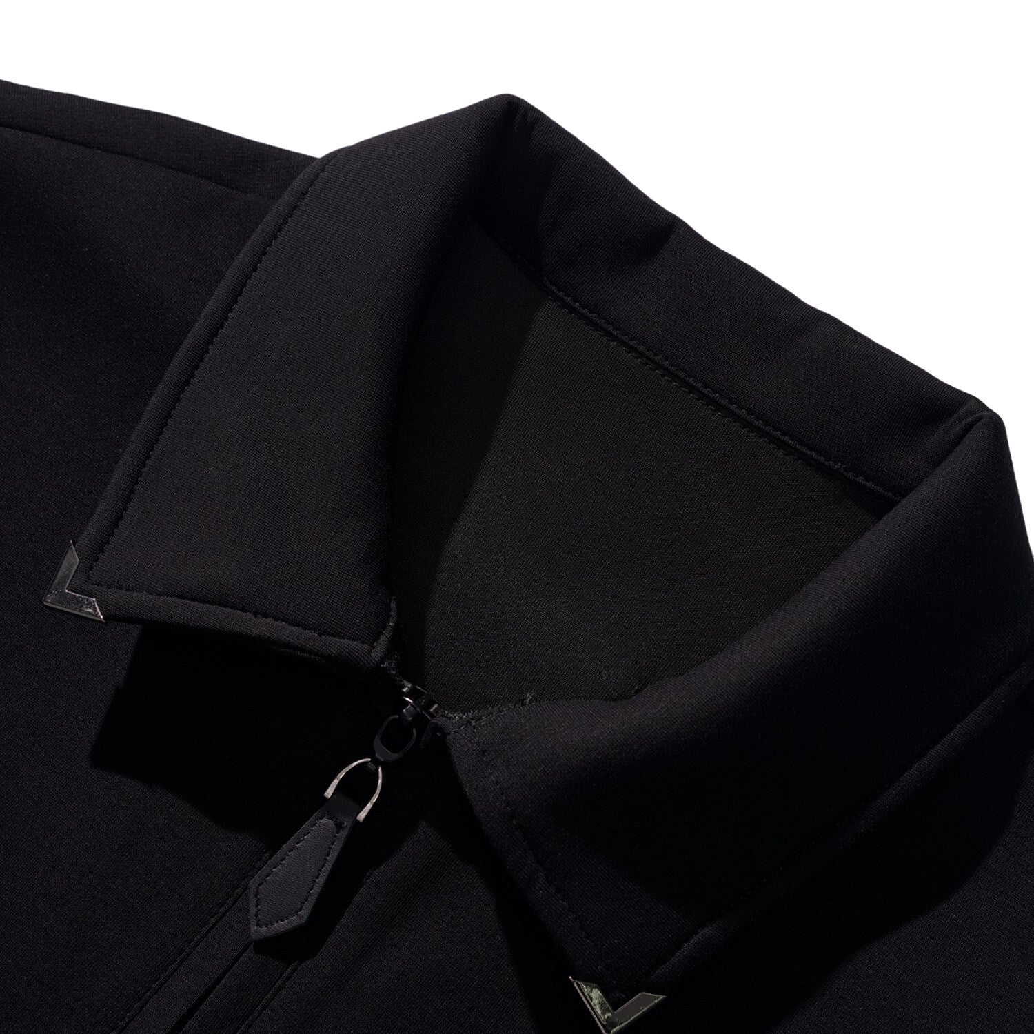 Half zip short sleeved T-shirt with triangular buckle collar polo shirt