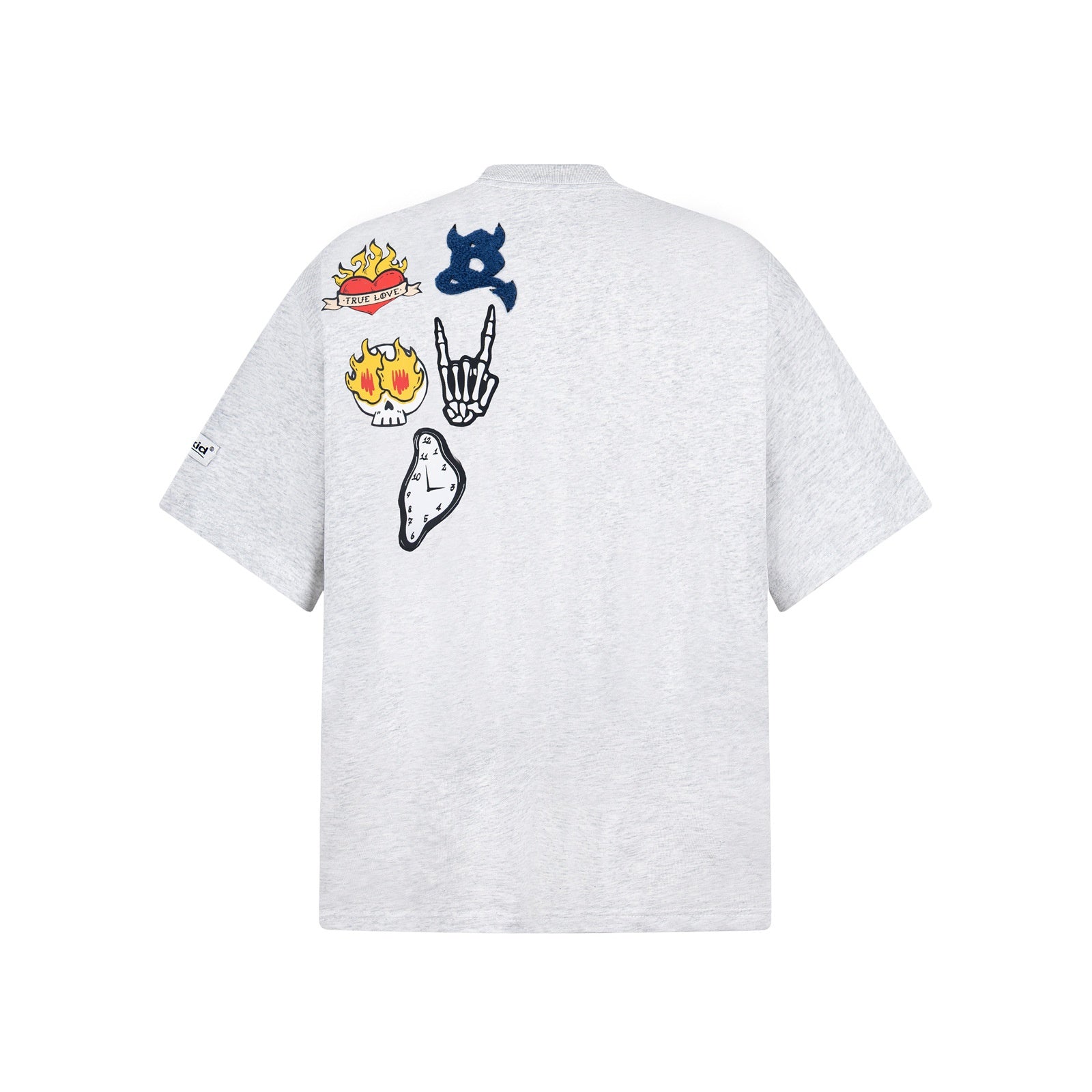 Style Fun Cartoon Towel Embroidery Short Sleeve T-Shirt Men's Oversize Casual Versatile Couple Top