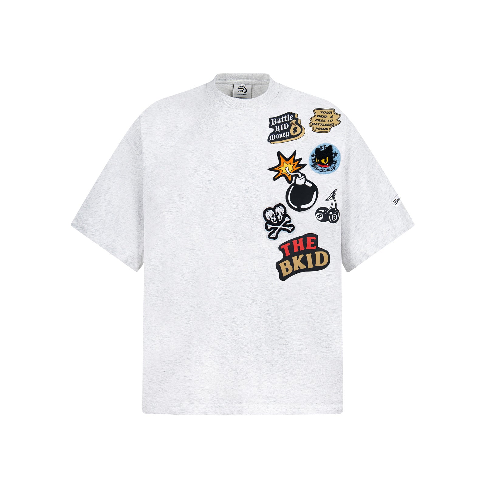 Style Fun Cartoon Towel Embroidery Short Sleeve T-Shirt Men's Oversize Casual Versatile Couple Top