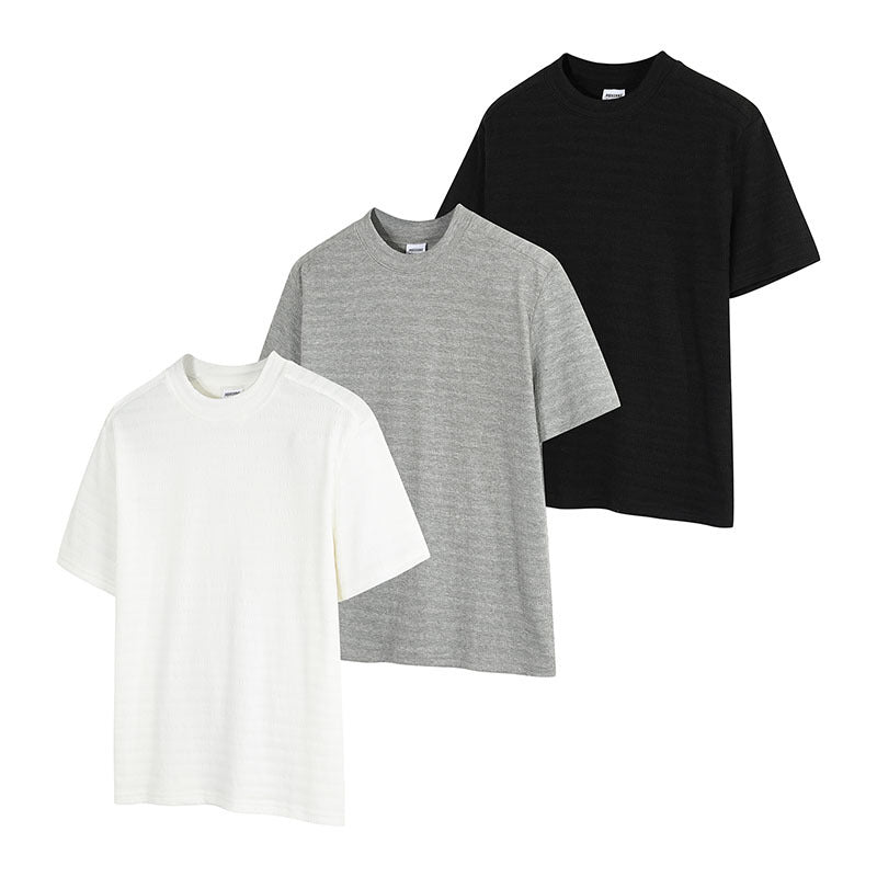 Short Sleeve T-Shirt for Men and Women, Trendy Simple Short Length Regular Shoulder Top