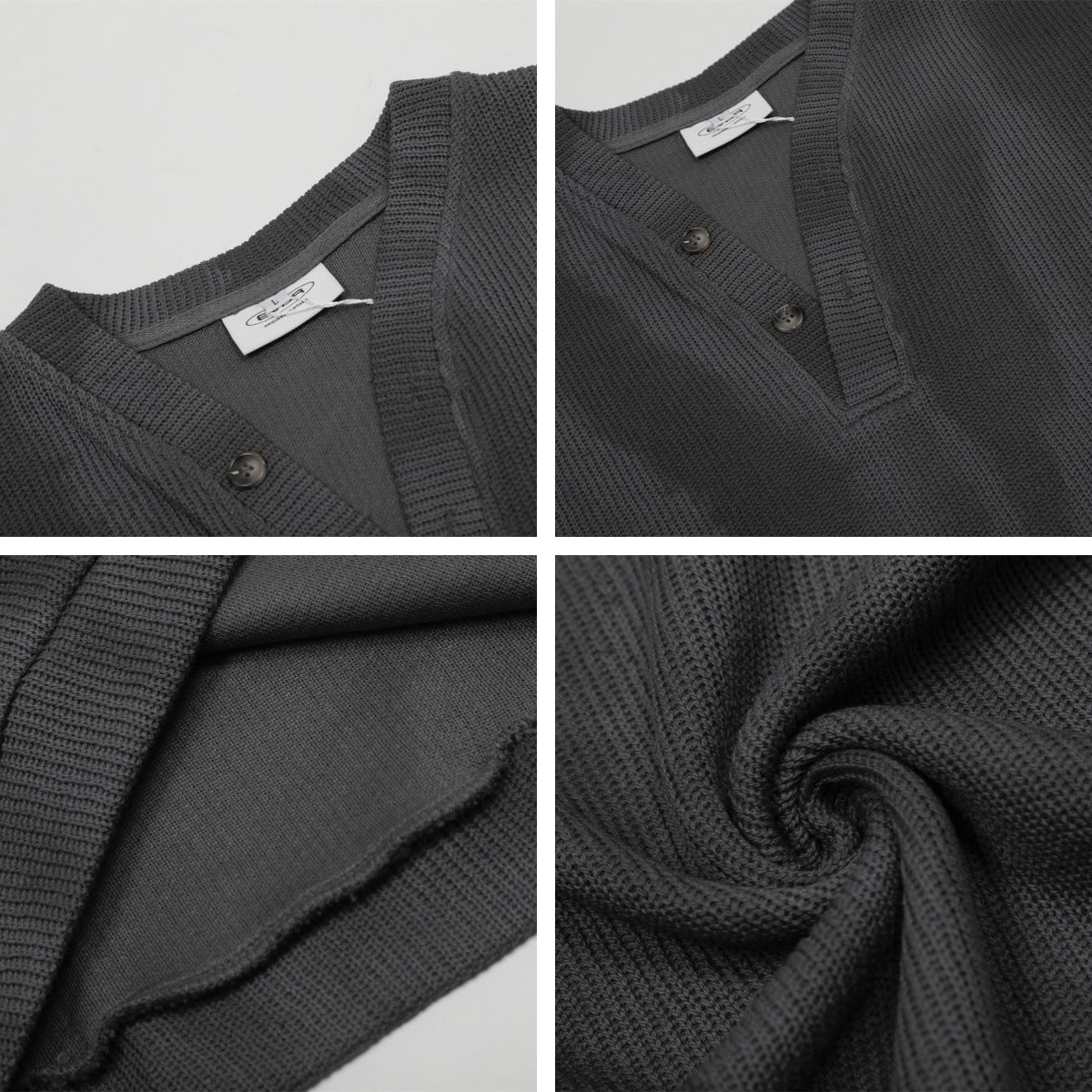 Retro Design Knitted V-neck Short Sleeve T-shirt Men's Summer  Loose Casual Versatile Couple Top