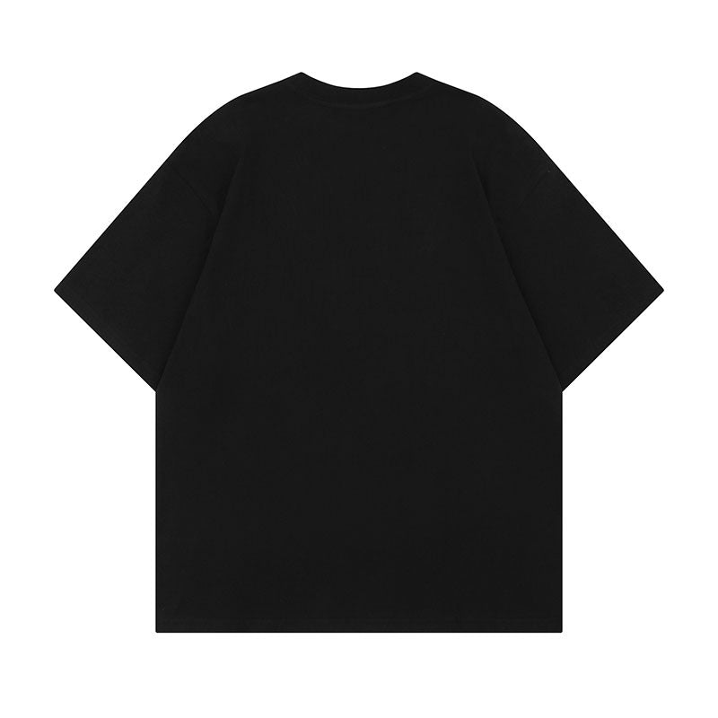 Short Sleeve T-Shirt for Men and Women, Retro Personality Trendy Couple Tee