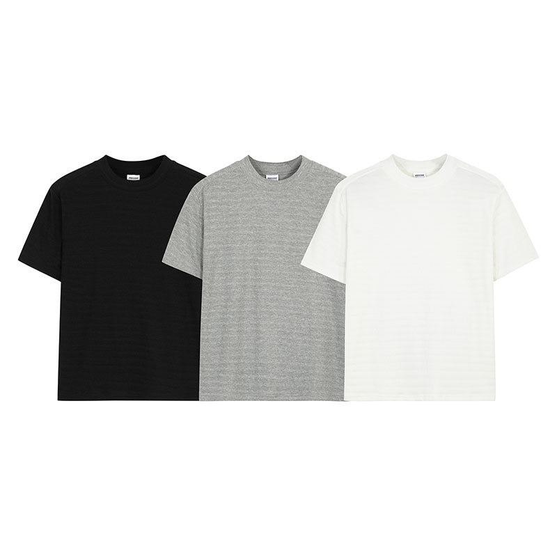 Short Sleeve T-Shirt for Men and Women, Trendy Simple Short Length Regular Shoulder Top