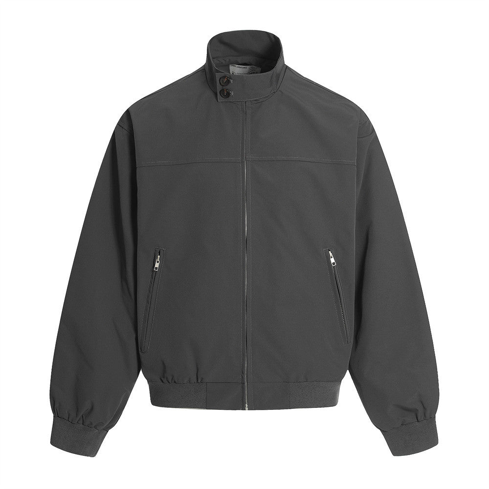 Collar Work Style Jacket Men's Spring and Autumn Loose Pilot Jacket Baseball Jacket