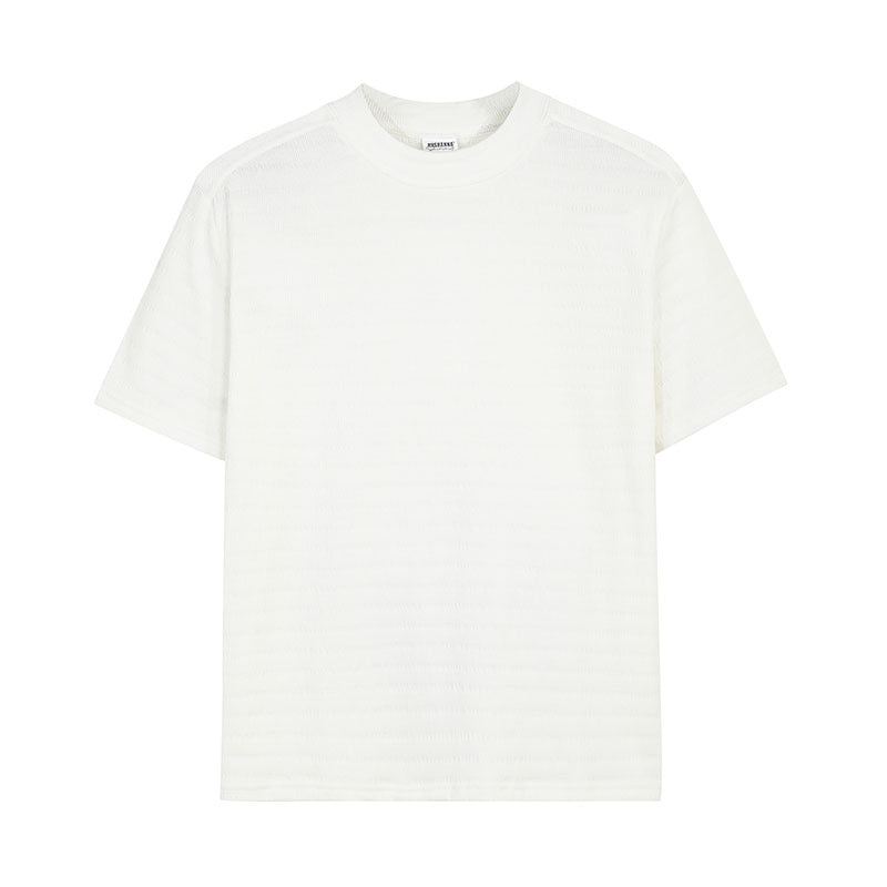 Short Sleeve T-Shirt for Men and Women, Trendy Simple Short Length Regular Shoulder Top