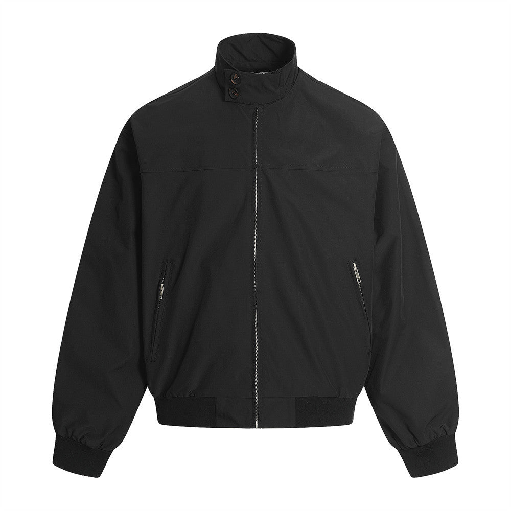 Collar Work Style Jacket Men's Spring and Autumn Loose Pilot Jacket Baseball Jacket