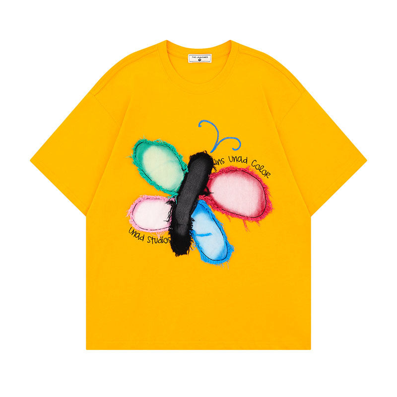 Short Sleeve T-Shirt for Men and Women, Retro Personality Trendy Couple Tee